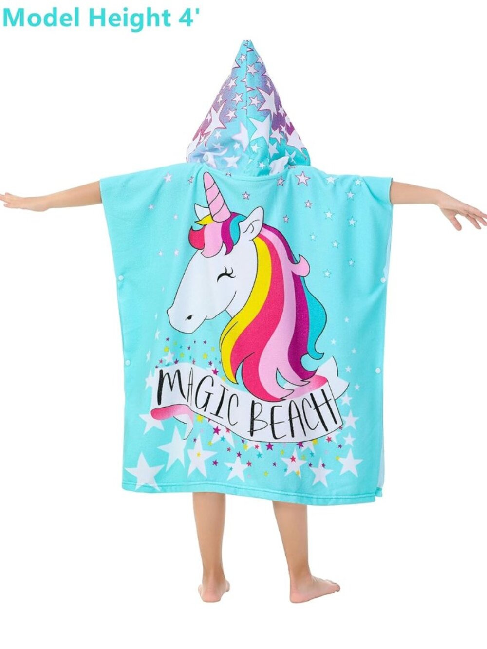 Unicorn towel poncho cover up